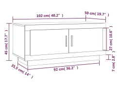 Mesa De Centro*vidaxl Mesa de centro 102x50x45 cm derivados madeira carvalho fumado Natural claro