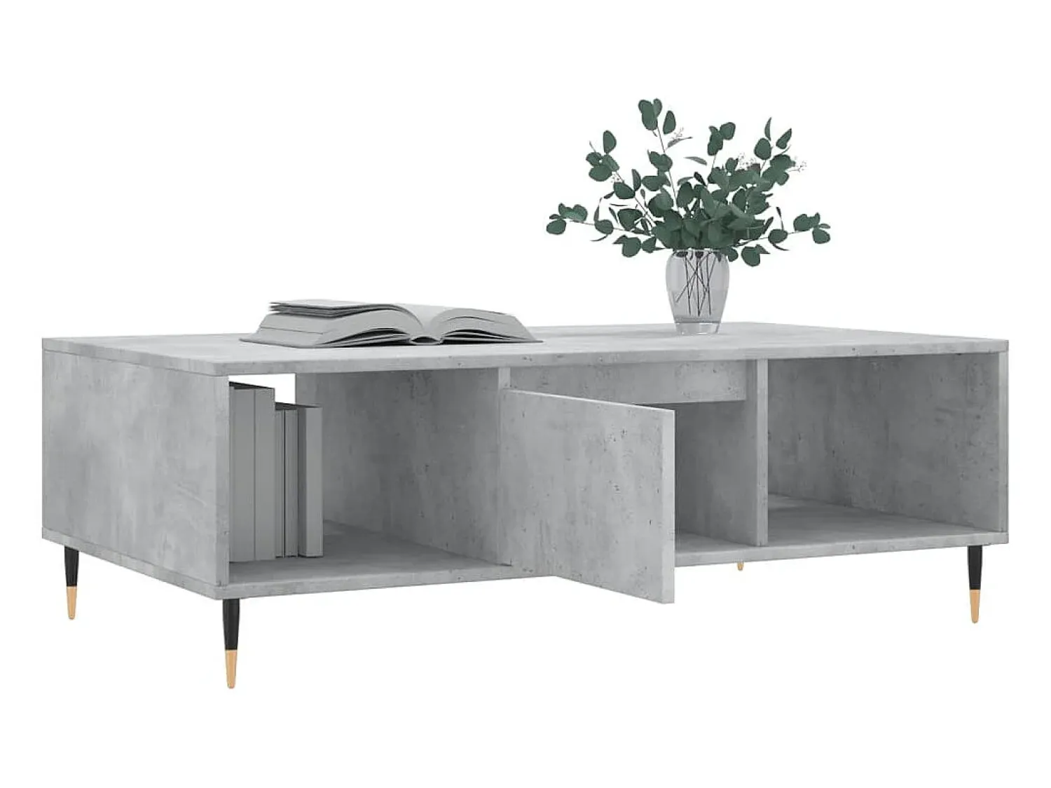 Mesa De Centro|vidaxl Mesa de centro 104x60x35 cm derivados madeira cimento Cinzento