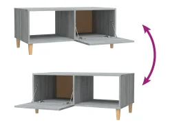 Mesa De Centro|vidaxl Mesa de centro 89,5x50x40 cm derivados madeira sonoma Cinzento