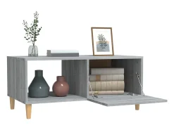 Mesa De Centro|vidaxl Mesa de centro 89,5x50x40 cm derivados madeira sonoma Cinzento