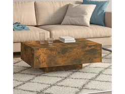 Mesa De Centro| Mesa de centro 85x55x31 cm derivados de madeira carvalho fumado PT113732 Castanho