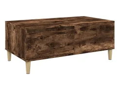 Mesa de centro 90x50x36,5 cm derivados madeira carvalho fumado PT471180^ Mesa De Centro
