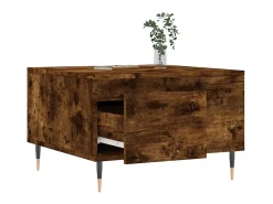 Mesa De Centro| Mesa de centro 55x55x36,5 cm derivados madeira carvalho fumado PT295945 Castanho