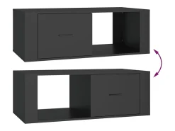 Mesa De Centro*vidaxl Mesa de centro 100x50,5x35 cm derivados de madeira Preto