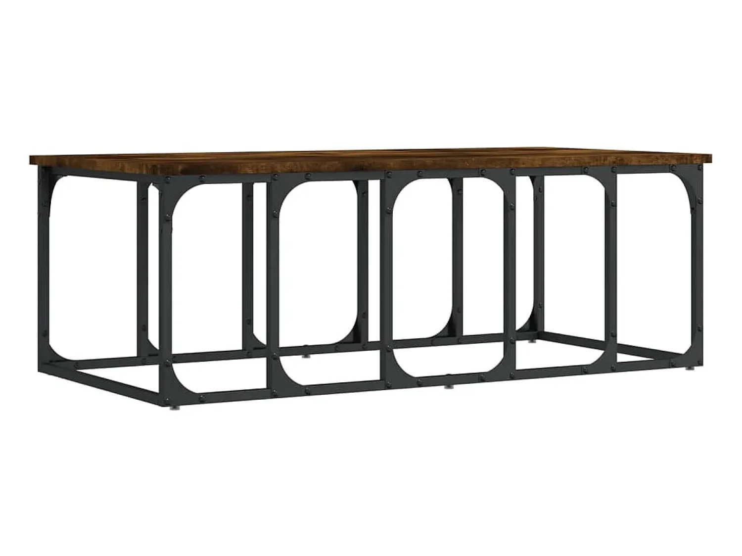 Mesa De Centro| Mesa de centro 100x50x35,5 cm derivados madeira carvalho fumado PT753154 Castanho