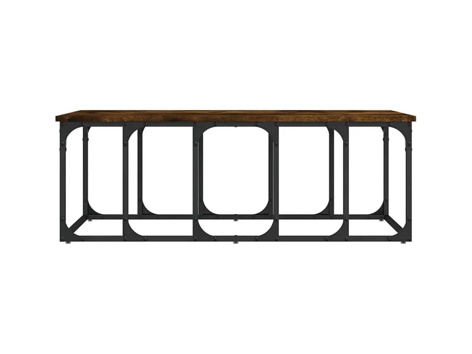 Mesa De Centro| Mesa de centro 100x50x35,5 cm derivados madeira carvalho fumado PT753154 Castanho