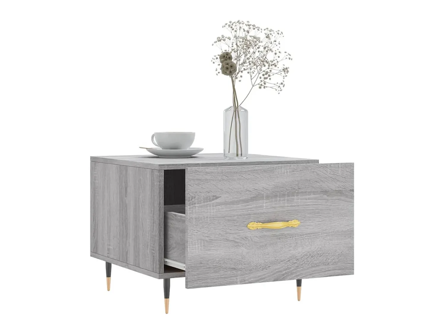 Outlet Mesa de centro 50x50x40 cm derivados madeira sonoma cinza PT219923 Cinzento