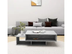 Mesa De Centro* Mesa de centro 105x55x32 cm derivados madeira cimento PT846536 Cinzento