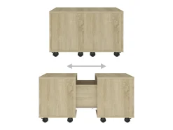 Mesa De Centro|vidaxl Mesa de centro 60x60x38 cm derivados de madeira carvalho sonoma Natural claro