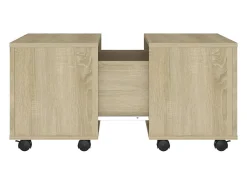 Mesa De Centro|vidaxl Mesa de centro 60x60x38 cm derivados de madeira carvalho sonoma Natural claro