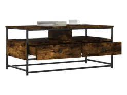 Mesa De Centro| Mesa de centro 100x51x45 cm derivados madeira carvalho fumado PT114501 Castanho