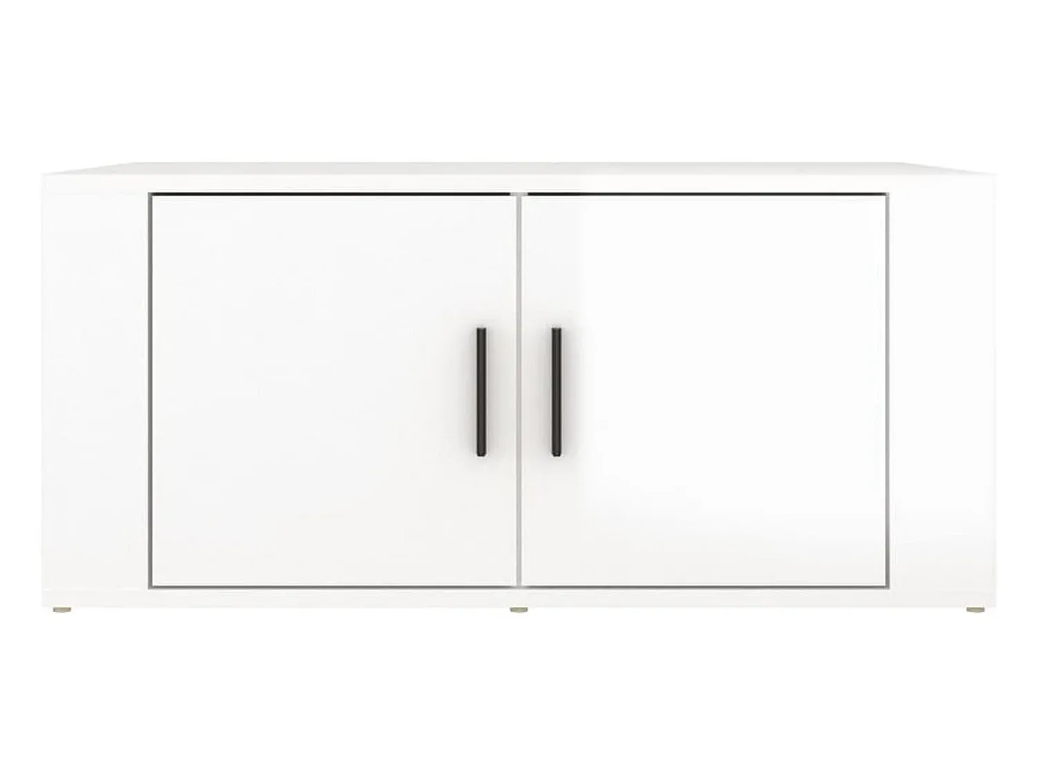 Outlet Mesa de centro 80x50x36 cm derivados madeira brilhante PT480521 Branco