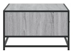 Mesa De Centro*vidaxl Mesa de centro 90x57x35 cm deriv. madeira/metal sonoma Cinzento