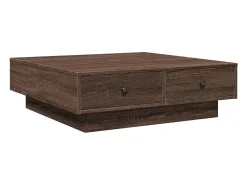 Mesa de centro 90x90x28 cm derivados madeira carvalho castanho PT428131^ Mesa De Centro