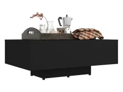 vidaxl Mesa de centro 85x55x31 cm derivados de madeira Preto