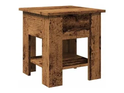 vidaxl Mesa de centro 40x40x42 cm derivados de madeira madeira velha^ Mesa De Apoio