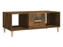 Mesa De Centro| Mesa de centro 102x50x40 cm derivados madeira carvalho fumado PT946054 Castanho
