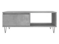 Outlet vidaxl Mesa de centro 90x60x35 cm derivados madeira cimento Cinzento