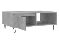 Outlet vidaxl Mesa de centro 90x60x35 cm derivados madeira cimento Cinzento