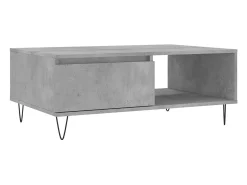 Outlet vidaxl Mesa de centro 90x60x35 cm derivados madeira cimento Cinzento