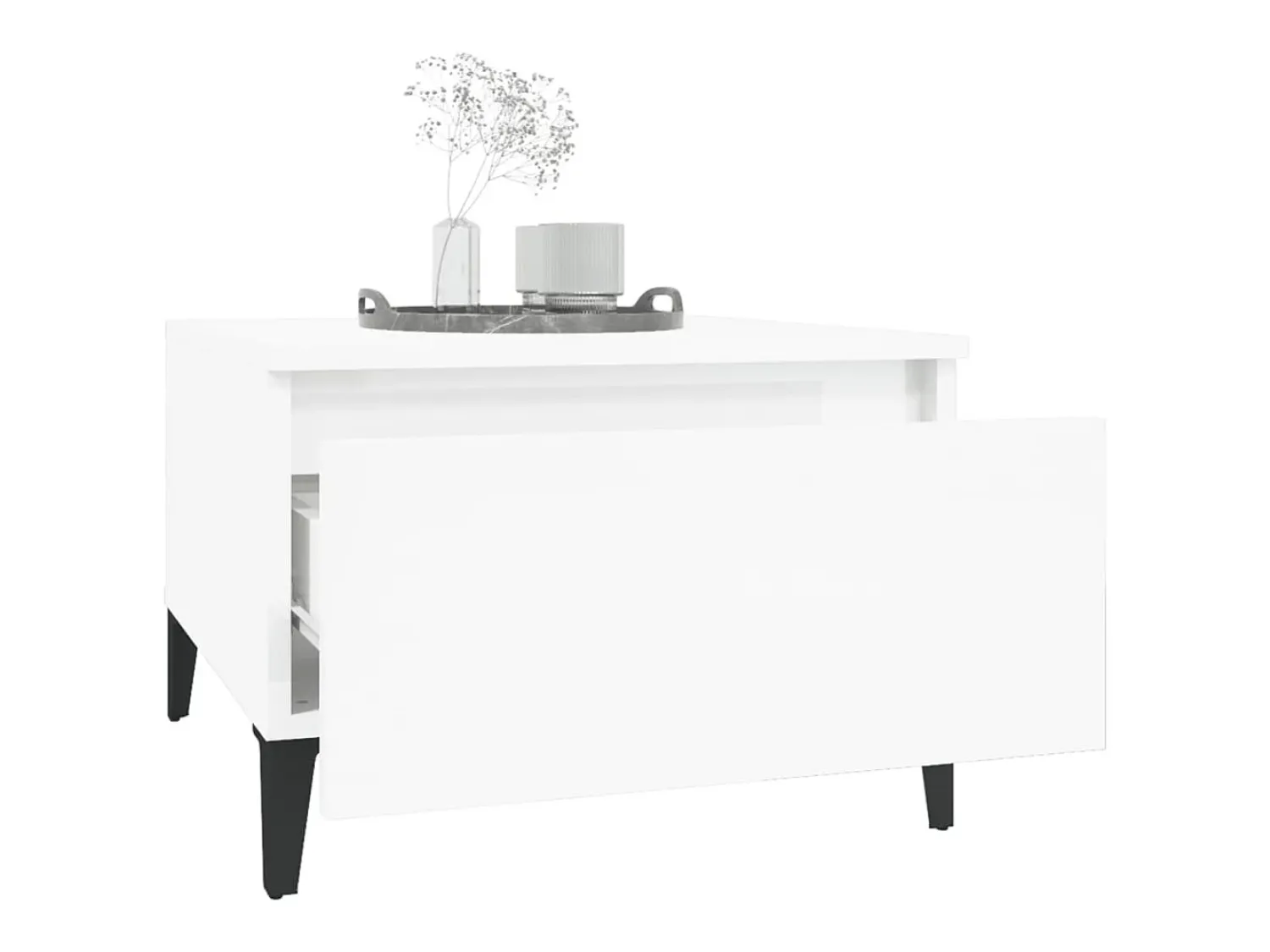 Mesa de centro 50x46x35 cm derivados de madeira brilhante PT119145^ Mesa De Centro