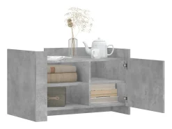 Mesa de centro 80x50x50 cm derivados de madeira cinza cimento PT877214 Cinzento claro