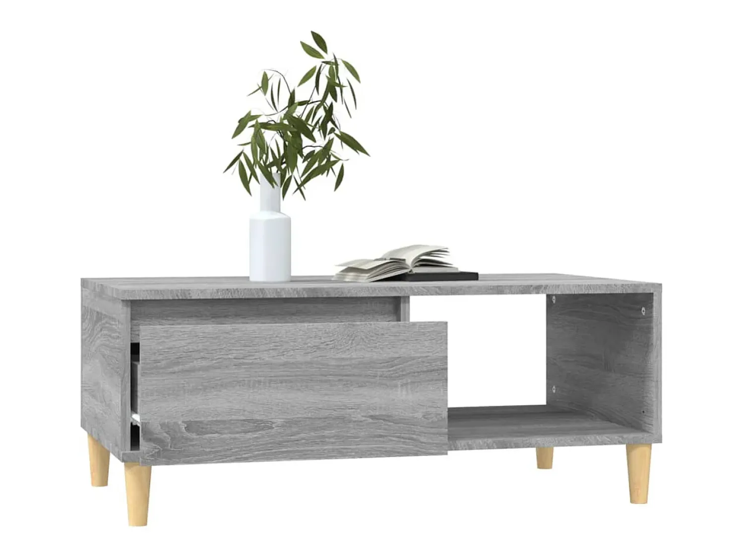 Mesa De Centro*vidaxl Mesa de centro 90x50x36,5 cm derivados madeira sonoma Cinzento