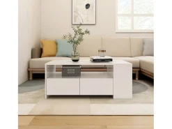 Mesa De Centro*vidaxl Mesa de centro 102x55x42 cm derivados de madeira Branco