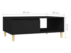 vidaxl Mesa de centro 90x60x35 cm derivados de madeira^ Mesa De Centro