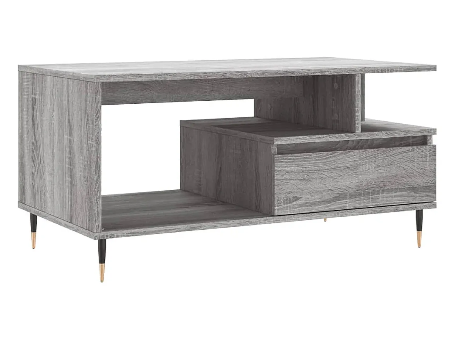 Mesa De Centro* Mesa de centro 90x49x45 cm derivados de madeira sonoma PT623925 Cinzento