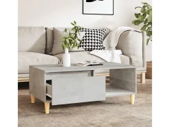 Mesa De Centro| Mesa de centro 90x50x36,5 cm derivados madeira cimento PT102973 Cinzento