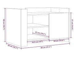 vidaxl Mesa de centro 80x50x50 cm derivados de madeira carvalho fumado^ Mesa De Centro