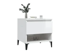Mesa De Centro| Mesa de centro 50x46x50 cm derivados de madeira brilhante PT936179 Branco