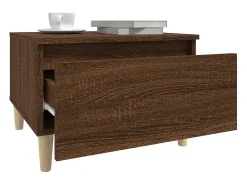 Mesa De Centro| Mesa de centro 50x46x35 cm derivados madeira carvalho PT846155 Castanho