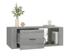 vidaxl Mesa de centro 100x50,5x35 cm derivados de madeira cinza sonoma^ Mesa De Centro