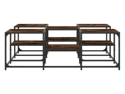 Mesa De Centro|vidaxl Mesa de centro 121x121x40 cm derivados madeira carvalho fumado Natural claro