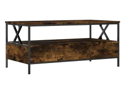 vidaxl Mesa de centro 100x51x45 cm derivados madeira carvalho fumado^ Mesa De Centro