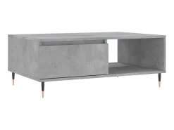 Mesa De Centro| Mesa de centro 90x60x35 cm derivados madeira cimento PT881034 Cinzento