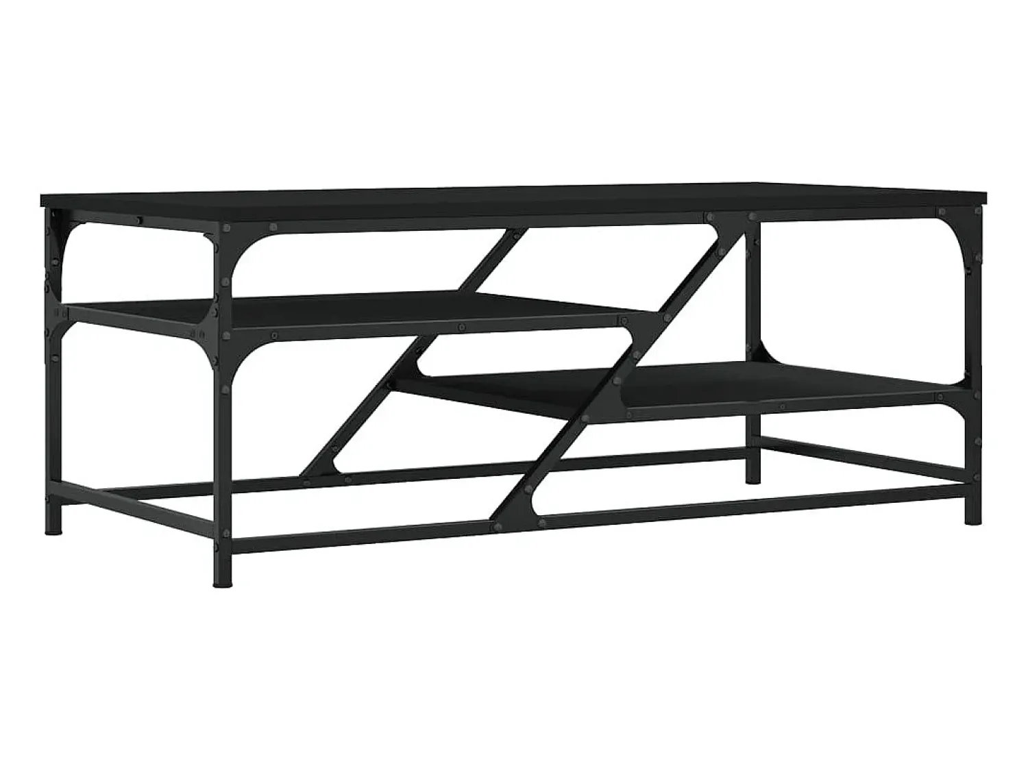 Mesa De Centro|vidaxl Mesa de centro 100x49x40 cm derivados de madeira Preto