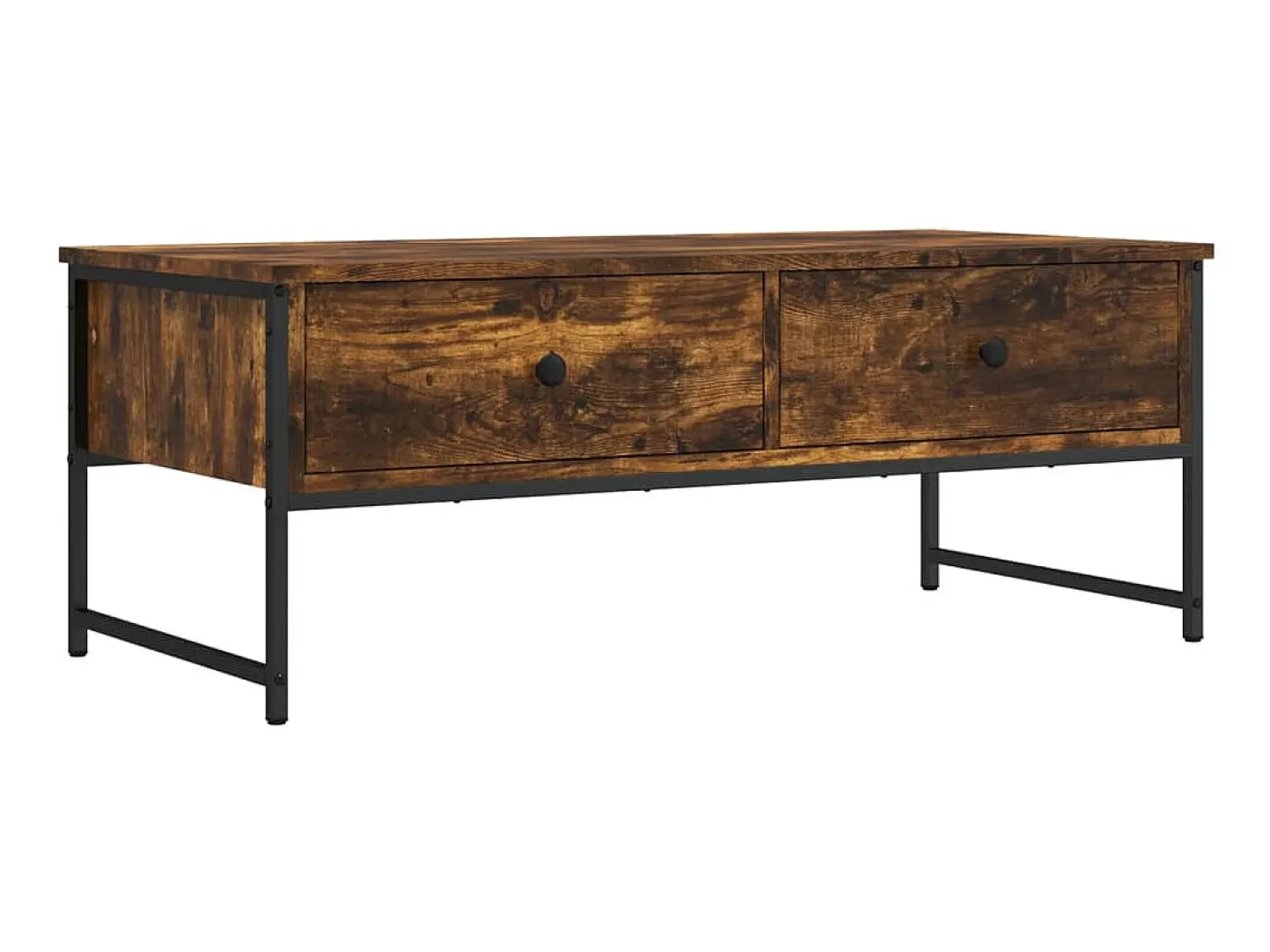 Mesa De Centro| Mesa de centro 101x49x39,5 cm derivados madeira carvalho fumado PT164724 Castanho