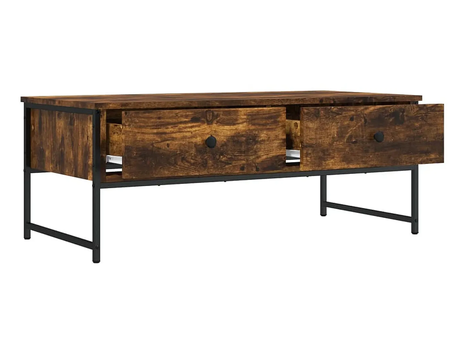 Mesa De Centro| Mesa de centro 101x49x39,5 cm derivados madeira carvalho fumado PT164724 Castanho