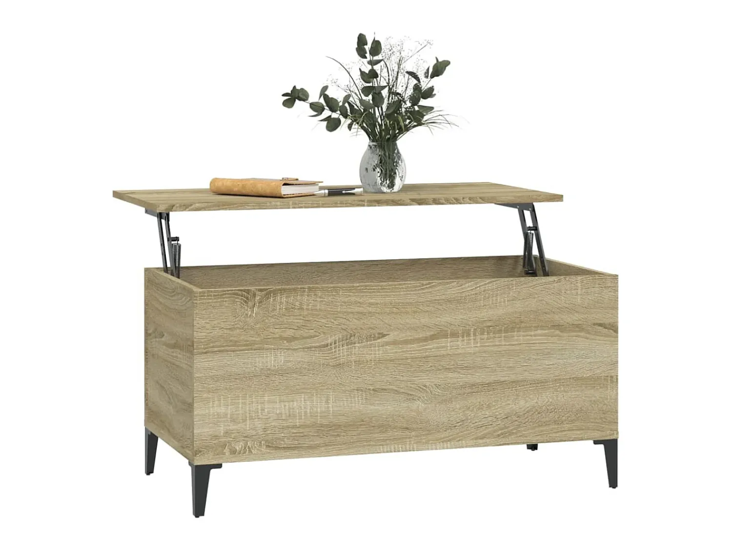 Mesa De Centro* Mesa de centro 90x44,5x45 cm derivados madeira carvalho sonoma PT354481 Castanho