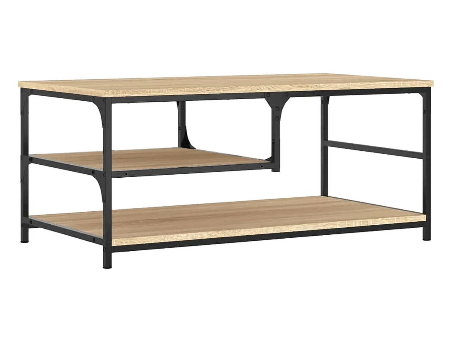 Mesa De Centro* Mesa de centro 90x49x40 cm derivados de madeira carvalho sonoma PT456577 Castanho
