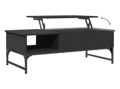 Mesa De Centro*vidaxl Mesa de centro 100x50x35 cm derivados de madeira/metal Preto