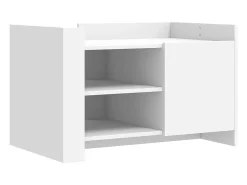 Mesa De Centro| Mesa de centro 80x50x50 cm derivados de madeira PT678652 Branco