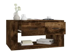 Mesa De Centro| Mesa de centro 80x50x40 cm derivados de madeira carvalho fumado PT673076 Castanho