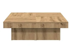 Mesa De Centro|vidaxl Mesa de centro 90x90x28 cm derivados madeira carvalho castanho Natural claro