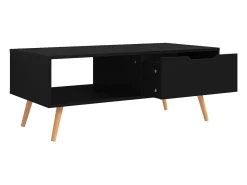 Mesa De Centro*vidaxl Mesa de centro 100x49,5x43 cm derivados de madeira Preto
