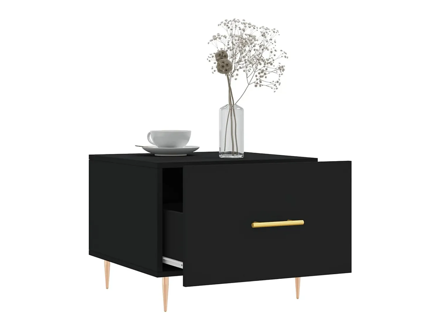 Mesa De Centro* Mesa de centro 50x50x40 cm derivados de madeira PT402885 Preto