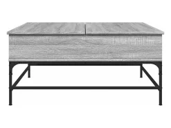 Mesa De Centro* Mesa de centro 95x95x45 cm derivados madeira/metal cinza sonoma PT485366 Cinzento
